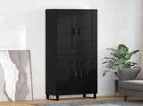 Highboard Black Oak 69.5 x 34 x 180 cm Engineered Wood 3416151
