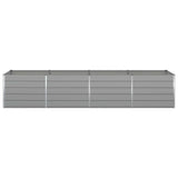 Planter Light Grey 385 x 100 x 75 cm Galvanised Steel 42018172