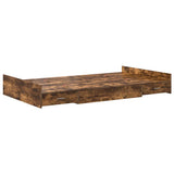 Storage Bed Frame Smoked Oak 120 x 190 cm Engineered Wood 3335329