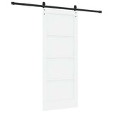 Sliding Door Manual White and black 83 x 202 cm 3333309