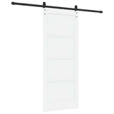 Sliding Door White 83 x 202 cm Solid Pine Wood 3333309