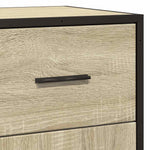 ZNTS Sideboard Sonoma Oak 35.5x35x76 cm Engineered Wood and Metal 848960