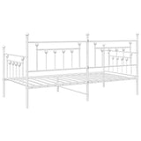 Daybed Frame White 90 x 190 cm Steel 42002672