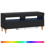LED TV Cabinet Black Engineered Wood 896326
