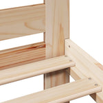ZNTS Bed Frame without Mattress 160x200 cm Solid Wood Pine 3309929