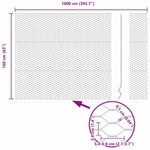 Hexagon Fence Grey 1.6 x 10 m Steel 42005511