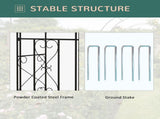 Decorative Garden Arch, with Gate - Black T3398P317762