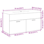 ZNTS Bathroom Sink Cabinet with Built-in Basin Sonoma Oak 3324985