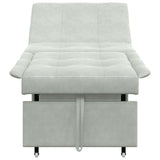 Sofa Bed Light Grey 194 x 67 x 82 cm Velvet 42008594