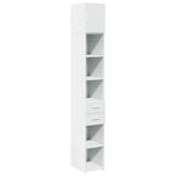 Slim Storage Cabinet White 30x42,5x225 cm Engineered Wood 3281266