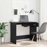 Desk with Drawer Black Oak 100 x 50 x 76 cm Engineered Wood 875250