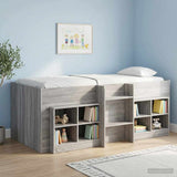 Kids'High Bed Frame 2 pcs Grey Sonoma 90 x 200 cm 3422560