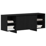 TV Cabinet 130 x 35 x 50 cm Black Oak Engineered Wood 862710