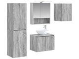 Bathroom Cabinet Set 5 pcs Grey Sonoma 50 x 14.5 x 70 cm 3407300