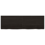 Table Top Dark Brown 160x50x cm Treated Solid Wood Oak 3156449