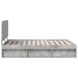 Bed Frame with Headboard Concerte 140 x 190 cm Solid Pine Wood 3412491