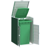 Wheelie Bin Storage for Single Bin Green 72x81x115 cm Steel 4006171