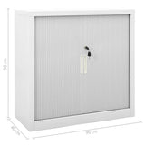 Sliding Door Cabinet Grey 90x40x90 cm Steel 336430