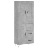 Highboard Concrete Grey 69.5x34x180 cm Engineered Wood 3200037