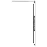 ZNTS Walk-in Shower Wall with Shelf Black 100x195 cm ESG Glass&Aluminium 3185476