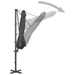 Garden Parasol with Portable Base Anthracite 276333