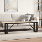Coffee Table O-Frame 160x40x45 cm Solid Wood Pine and Steel 3282668