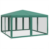 Party Tent with 8 Mesh Sidewalls Green 4x4 m HDPE 4010063