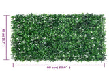 Artificial Shrub Leaf Fence 6 pcs Green 40x60 cm 366636