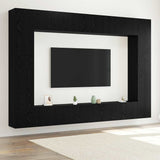 TV Cabinet Set 8 pcs Black oak 100 x 30 x 30 cm Engineered wood 3332528