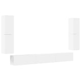 7 Piece TV Cabinet Set White Engineered Wood 3114302
