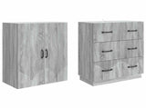 Cabinet Set 2 pcs Grey Sonoma 66 x 34.5 x 87 cm Engineered Wood 3416805