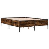 Bed Frame without Mattress Smoked Oak 160x200 cm 3279789