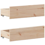 Bed Frame without Mattress with Headboard 200x200 cm Solid Wood Pine 3308753