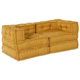 Modular Sofa 2 pcs Yellow 140 x 70 x 56 cm Fabric 3315081