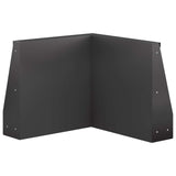 Retaining Wall 2 pcs 50 x 50 x 40 cm Steel Black 8015172