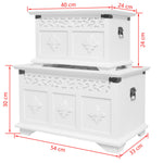 Two Piece Storage Chest Set White 244360