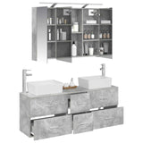 Bathroom Furniture Set 4 pcs Concrete Grey 3406858
