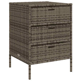Garden Storage Cabinet Grey 55x59x80 cm Poly Rattan 365553