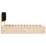 Bed Frame with Upholstered Headboard Black 90 x 200 cm 877796