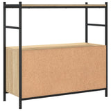 Bookshelf Sonoma Oak 80x30x78,5 cm Engineered Wood and Iron 832794