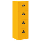 File Cabinet with Drawer Mustard Yellow 45.5 x 42 x 139 cm 891625