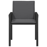 Garden Chairs 6 pcs Black and Dark Grey Poly Rattan 42025095