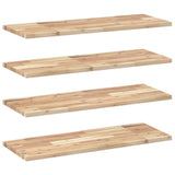 Floating Shelves 4 pcs 80x30x2 cm Untreated Solid Wood Acacia 3279374