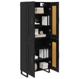 Highboard Black Oak 69.5 x 34 x 180 cm Engineered Wood 3416151