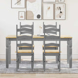 5 Piece Dining Set PANAMA Grey Solid Wood Pine 3345204