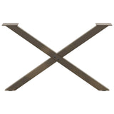 Coffee Table Legs X-Shaped 2 pcs Natural Steel 70x cm Steel 4012907
