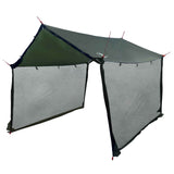 Camping Tarp with Mesh Walls Army Green 340 x 260 x 220 cm 42028566