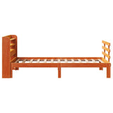 Bed Frame with Headboard without Mattress Wax Brown 100x200 cm 3306869