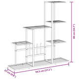 Flower Stand 94.5x25x88 cm White Metal 336113