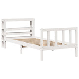 Bed Frame without Mattress White 90x200 cm Solid Wood Pine 3305756
